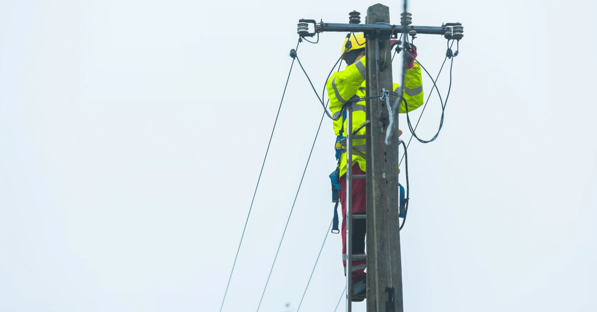 Power line workers